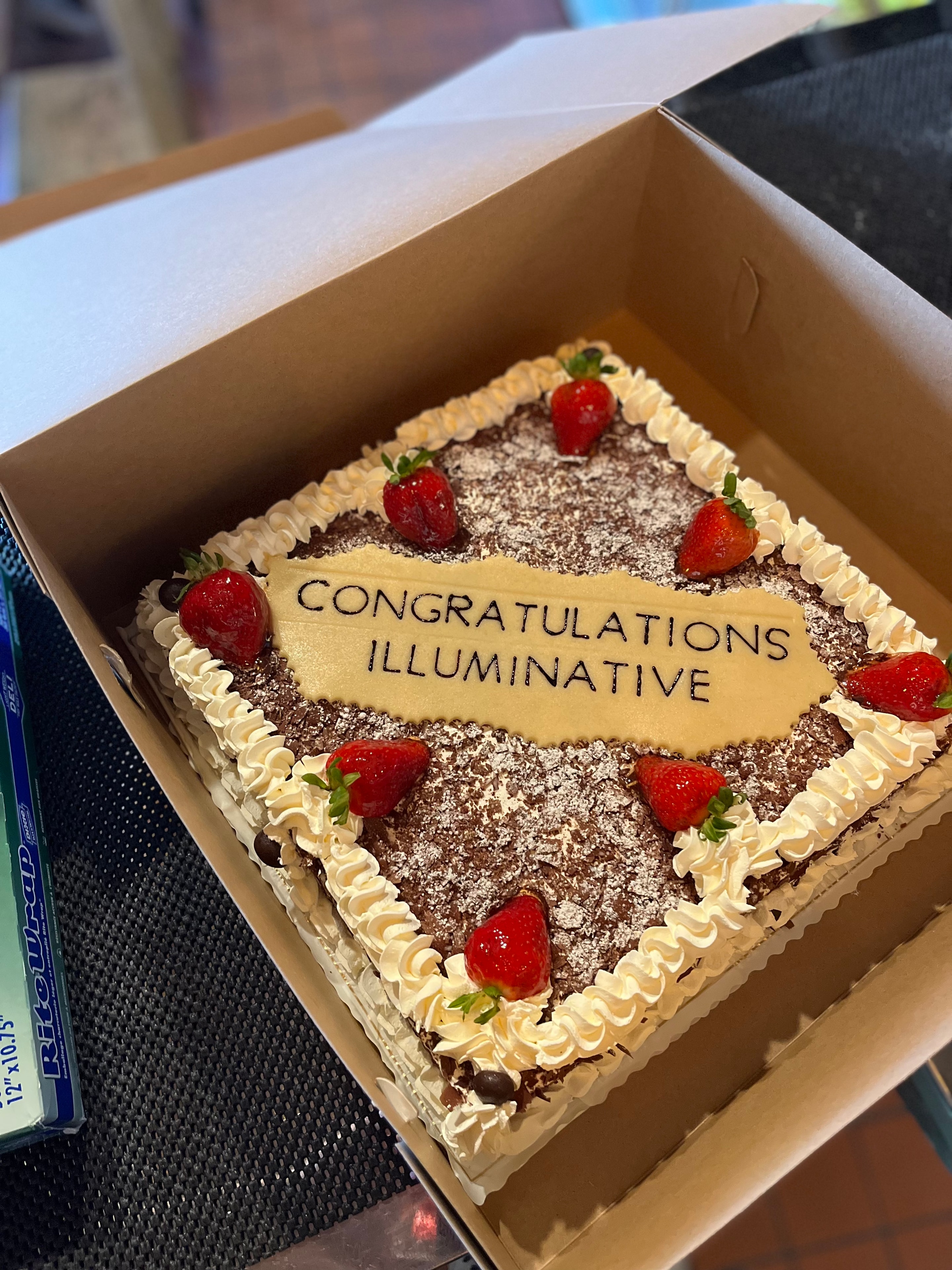 Custom congratulations cake by The French Pastry Shop